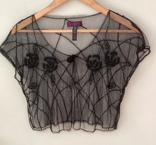 Debut Black Lace Beaded Shrug