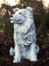 Stone figure dog collie