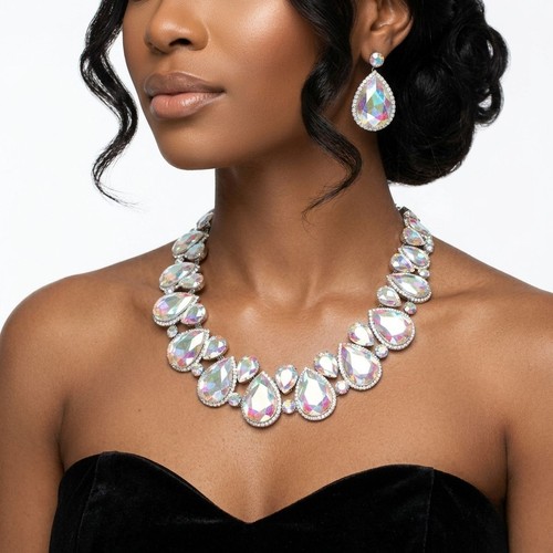 Aurora borealis crystal collar - aurora,