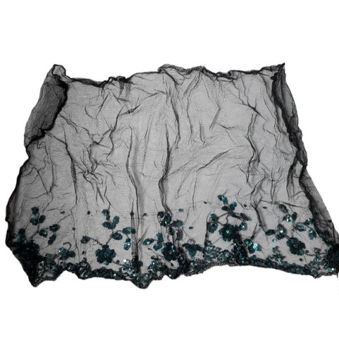 Antique black net - antique, sequin