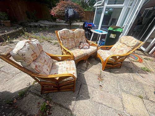 Piece rattan wicker sofa set - rattan/wicker,