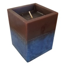 2 x SCENTED WAX PILLAR CANDLES
