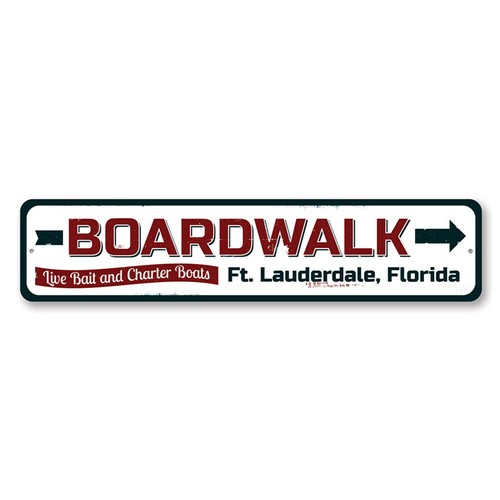 Boardwalk sign personalized - sign,,