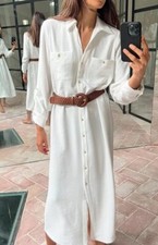 Zara NWT Women's Midi Oyster