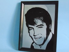 Nostalgic retro 26cm x 20cm Elvis Presley themed picture mirror
