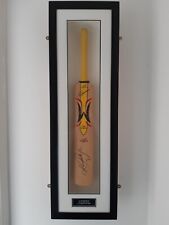 Rare signed Kevin Pietersen Wormwood Torch cricket bat framed certified