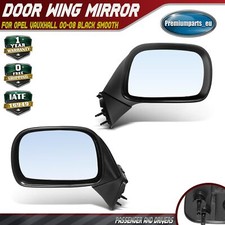 Pair Manual Door Wing Mirror for Opel Vauxhall 2000-2008 Mk I A H00 Convex Glass