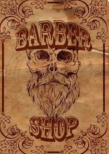 Barber Shop Canvas Framed