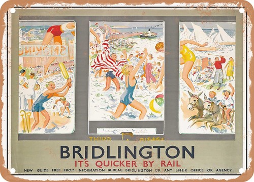 Metal sign 1930 bridlington - sign,