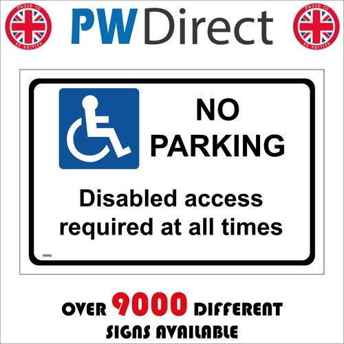 Sign parking disabled - no,