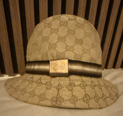 Gucci logo cotton bucket - logo,
