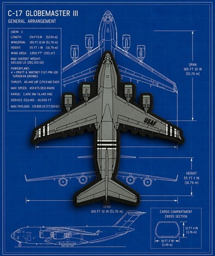 Pvc patch 17 globemaster - c-17,