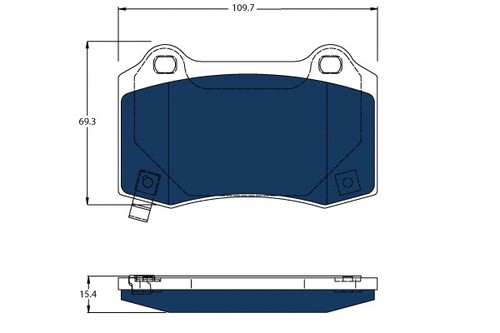 Rear brake pad set disc - rear,