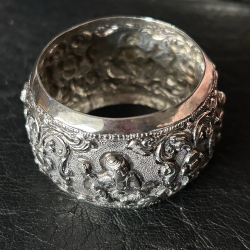 Burmese silver repoussé - burmese,
