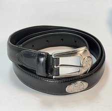 PING Black Leather Belt Men's
