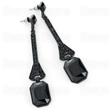 Vintage Art Deco All Jet Black