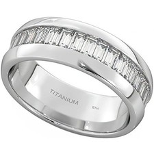 Mens Emerald Cut  Wedding