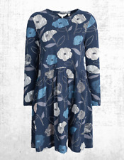 Ex Seasalt Women’s Long Sleeve Mirror Jersey in Navy Blooming (A Bit Defect)