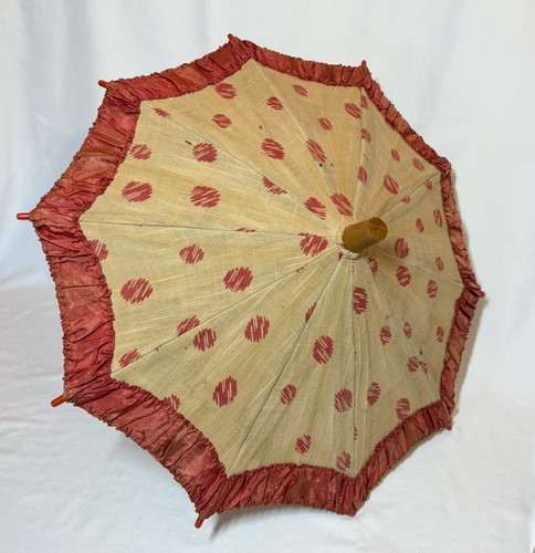 Vintage french fabric parasol - french,