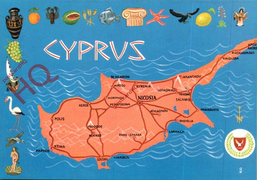 Picture postcard cyprus - postcard,, cyprus,