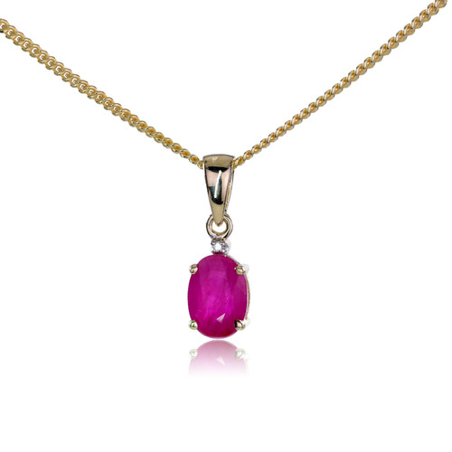 9ct gold necklace - 9ct, red
