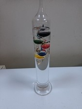 Filled water glass column with