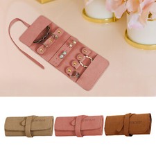 Travel Jewellery Organiser, Foldable Jewelry Storage Roll Bag Travel Pouch