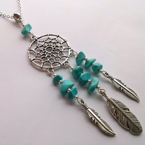Silver plate blue - silver, turquoise