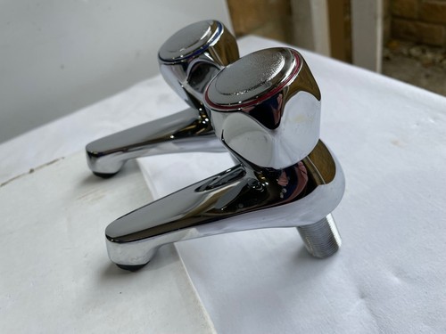 Chrome wash basin pillar - , taps