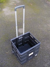 PULL ALONG TROLLEY FOLDING FOLDABLE BOOT CAR SHOPPING CART 40KG CAPACITY