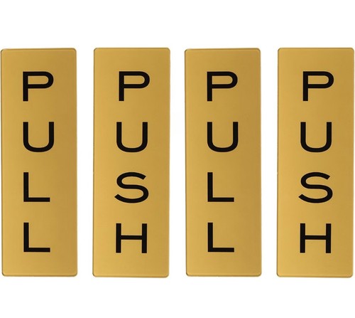 6x2 push pull door sign - pull, 2