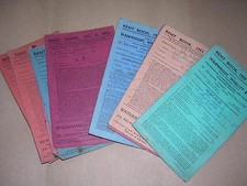 ASHTON-U-LYNE. NINE RENT BOOKS 1945-1960. LOCK UP SHOP 314 STAMFORD STREET.