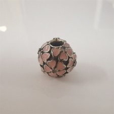 Clip Kirschblüte  Sterling Silber Stopper rosa Bead Pandora S925