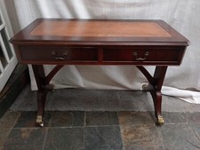 Campaign Style Desk On Castors