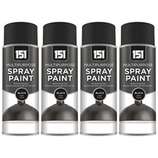 4 X 400ML Black Satin Aerosol
