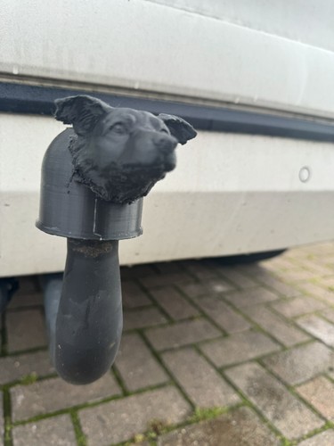Collie dog tow bar - collie, ball