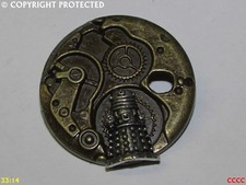 steampunk brooch badge bronze