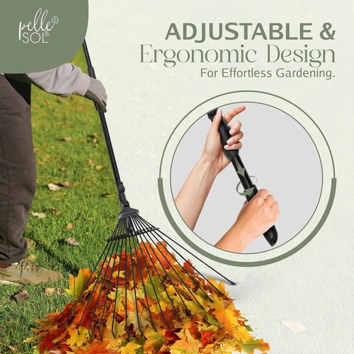 Adjustable garden rake tine - adjustable,
