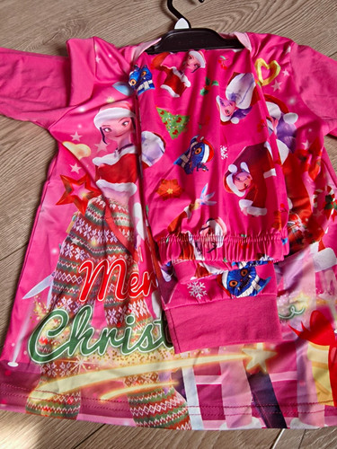 Girls pink merry christmas - pink,