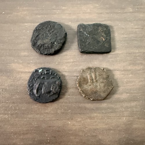 Four ancient coins - four,
