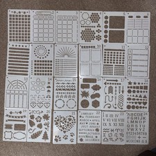 Drawing Craft Templates 24 Pieces Journal Stencils Bullet Plastic Journal
