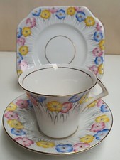 H J Colclough China Bone China Art Deco Tea Trio 4281 c1935-37 Made in England