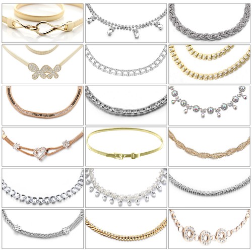 Diamante waist belt - belt, crystal