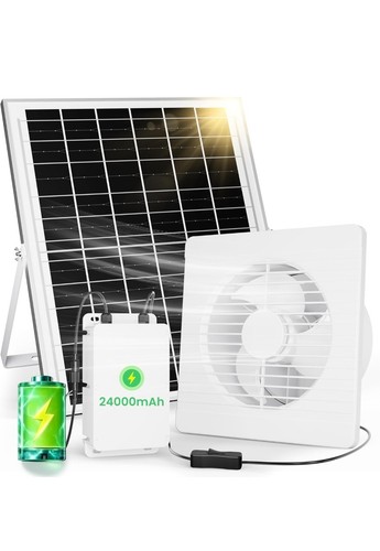 Solar exhaust fan with - exhaust,