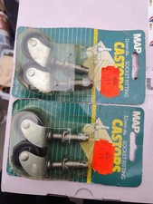 X4 Swivel Castor Wheels 32mm Small Black Nylon Peg Furniture Caster