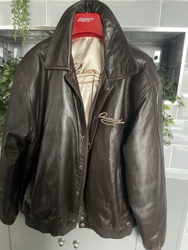 Brown leather davoucci - , jacket