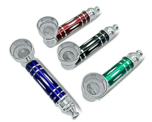 Metal smoking pipe with - with, five