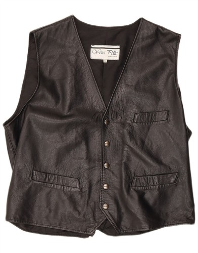 Vintage mens leather waistcoat - vintage,