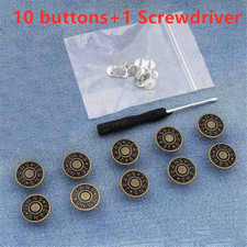 10pc No-Sew Jeans Buttons