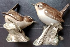Pr of Vintage Quail Pottery Wren Salt And Pepper Pots Brown 9 cm Tall